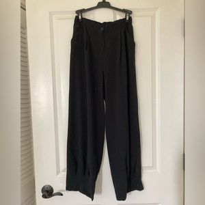 Inizio pants Harem pleated black stretchy trousers sz small S made in Italy EUC